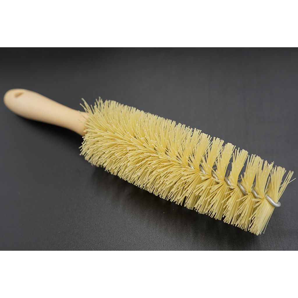 Cream Wire Wheel Spoke Brush