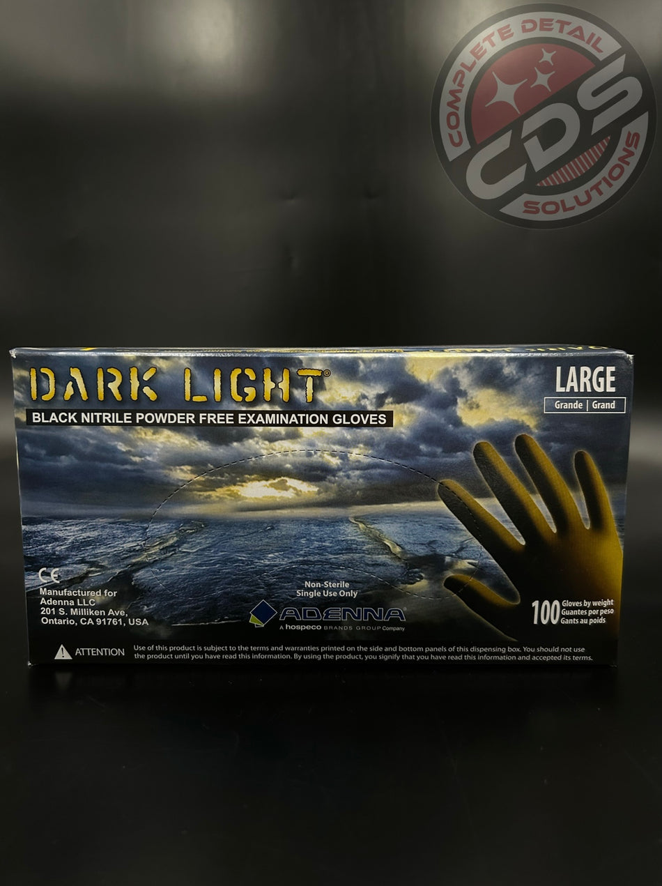 Hospeco- Stretchy Dark Light Black Nitrile Gloves