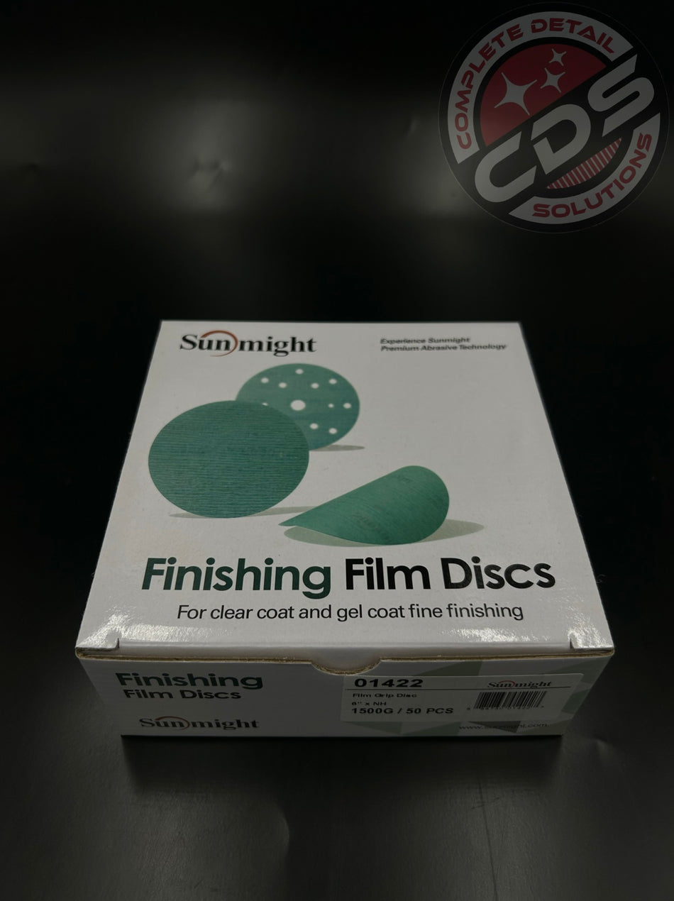Sunmight- 6" 1000G Flat Film Sanding Discs 50 pcs- 1422