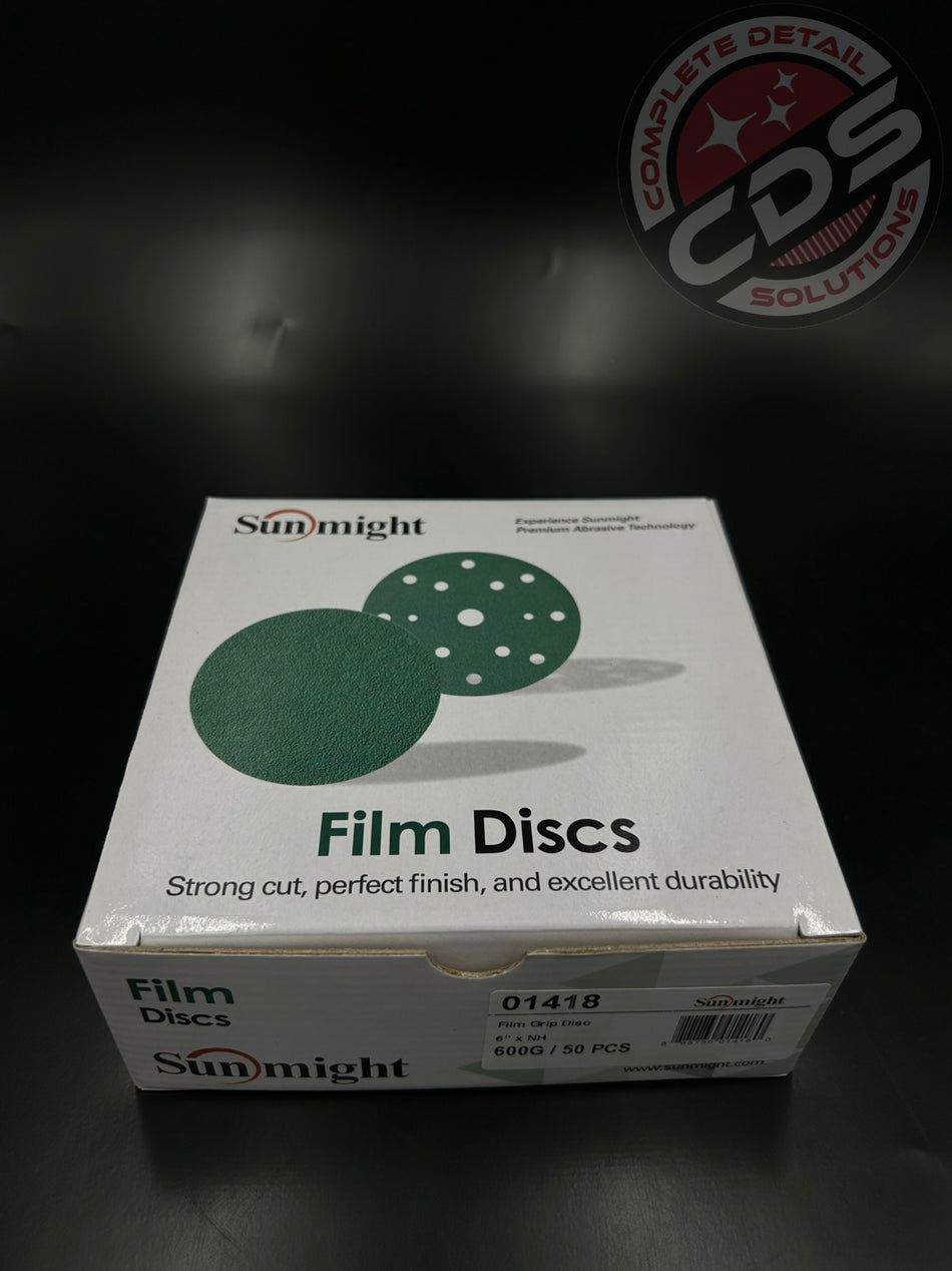 Sunmight- 6" 600G Flat Film Sanding Discs- 1418