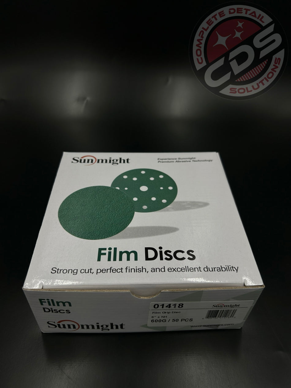 Sunmight- 6" 600G Flat Film Sanding Discs- 1418
