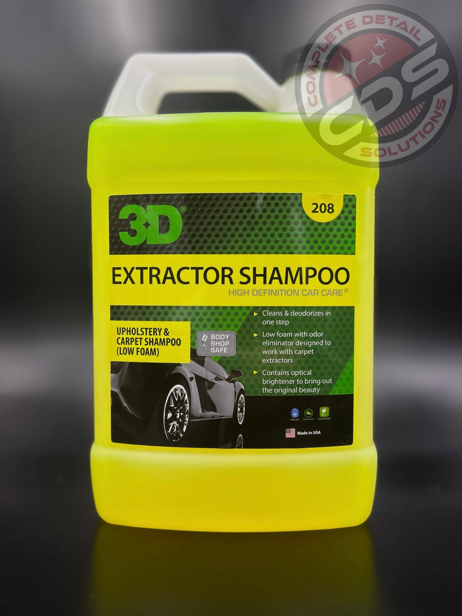 3D International- 3D Extractor shampoo- 1 Gal- 208G01