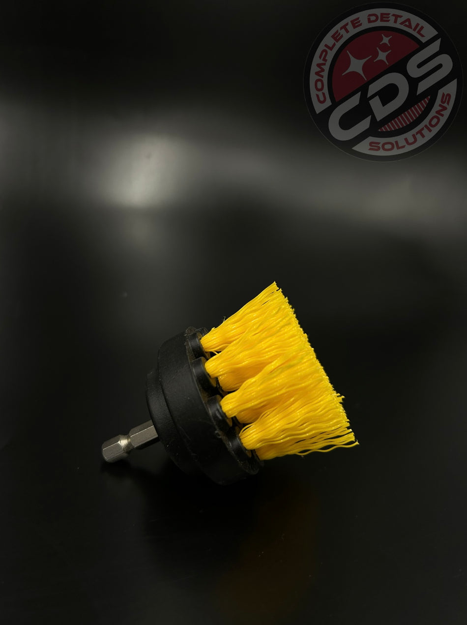 Drill Brush- 2 Inch with Quick Change Drill Brush- Yellow- 2IN-S-Y-QC-DB