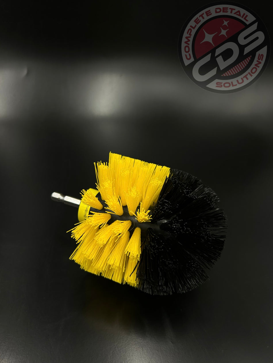 Drill Brush- Original Rounded Quick Change Drill Brush- Yellow- O-S-Y-QC-DB