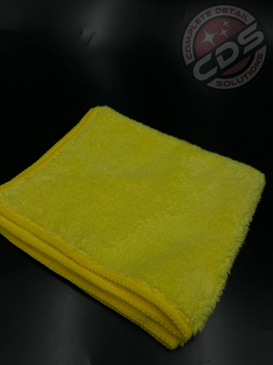 SM Arnold- Yellow Duo Sided Plush Microfiber Towels- 3pk- 25-864