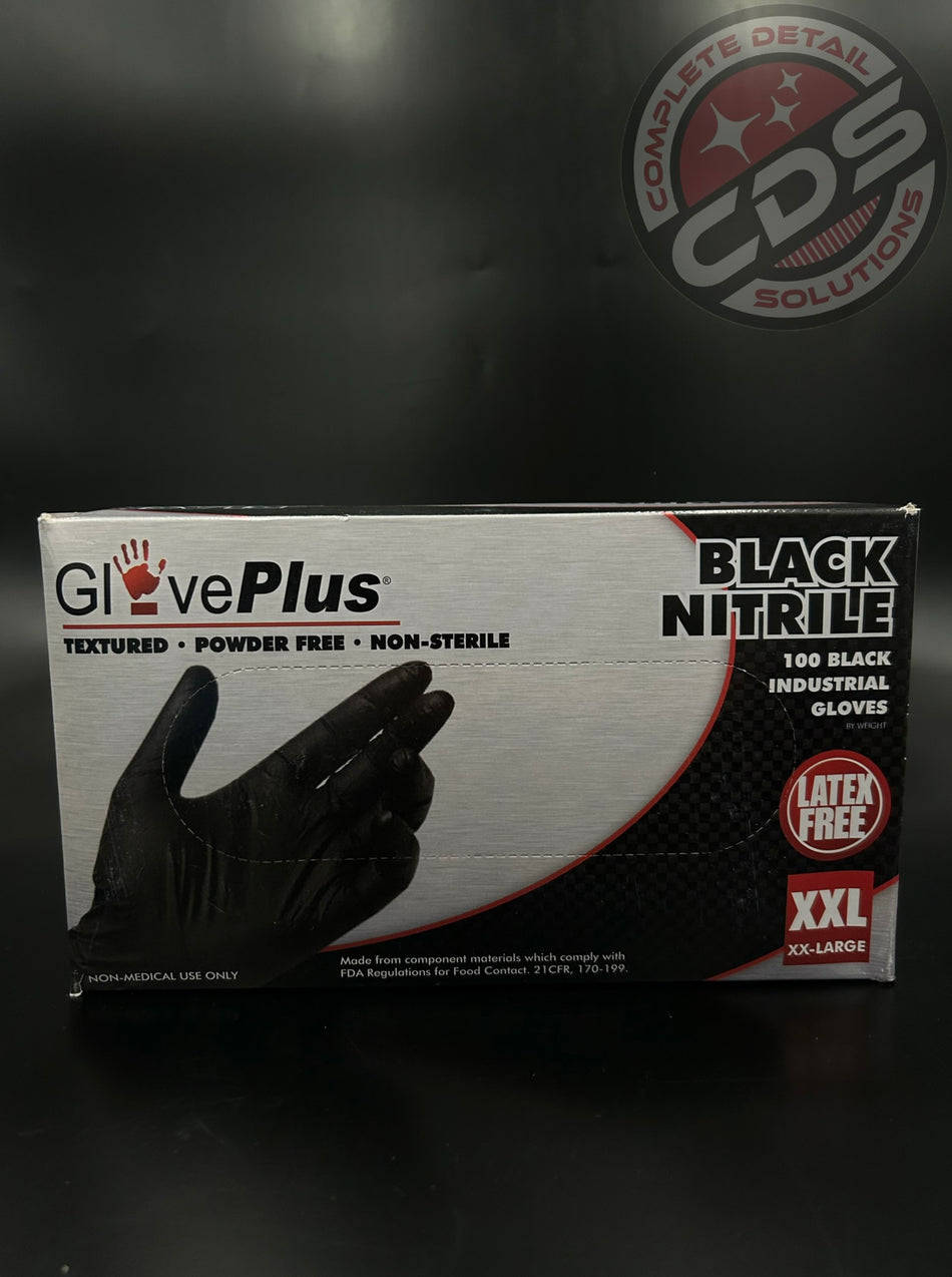Hospeco- CLOSE OUT SALE!- Gloveworks Black Nitrile 5 Mil Smooth Texture Gloves