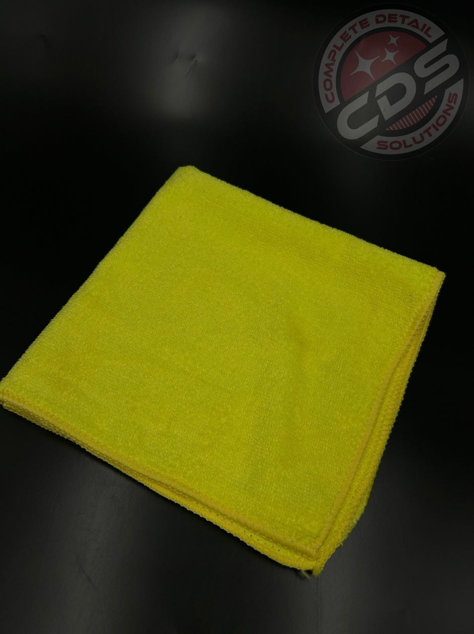 Hi-Tech- Plush Microfiber Cloth 16x16- Yellow (12pk)- HT-20Y